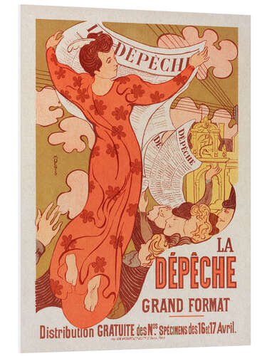 Foam board print La Dépêche de Toulouse - Vintage Advertisement