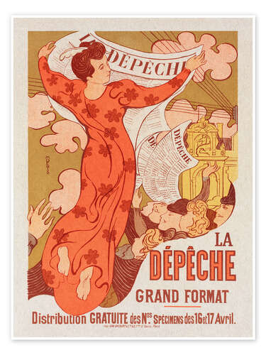 Poster La Dépêche de Toulouse - Vintage Advertisement