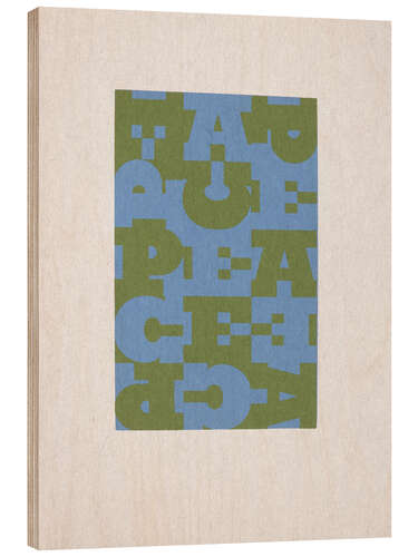 Wood print Peace - Vintage Advertisement