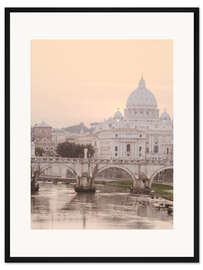 Gerahmter Kunstdruck Sonnenuntergang in Rom