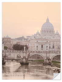 Selvklebende plakat Sunset in rome