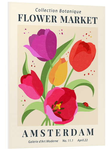 Foam board print Flower Market Amsterdam III