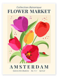 Poster Flower Market Amsterdam III