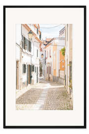 Gerahmter Kunstdruck Straße in Cascais, Portugal