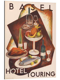 Magnettafel Basel Hotel Touring - Vintage Advertisement
