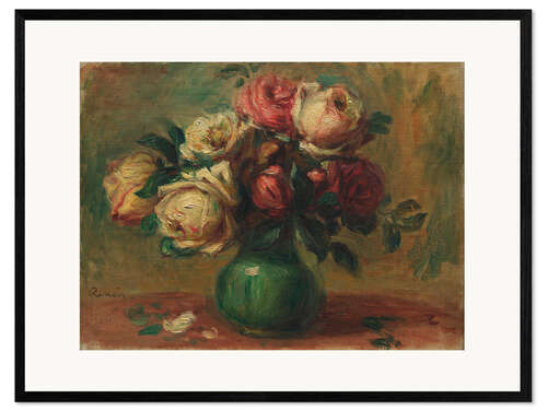 Framed art print Roses in a Vase, 1890