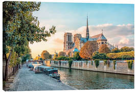 Canvas print Notre-Dame at sunset