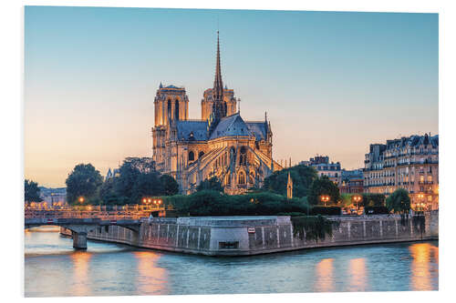 Tableau en PVC Notre-Dame at dusk