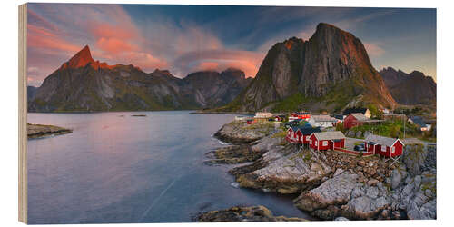 Obraz na drewnie Sunrise in Lofoten