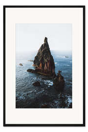 Gerahmter Kunstdruck Felsen im Wasser