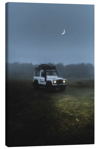 Canvas print Land Rover road trip