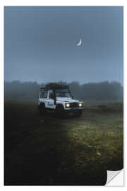 Selvklebende plakat Land Rover road trip