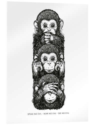 Acrylglas print Speak no evil - Hear no evil - See no evil I