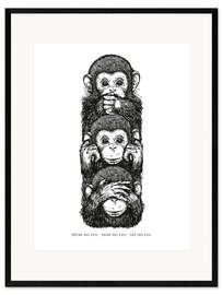 Framed art print Speak no evil - Hear no evil - See no evil I