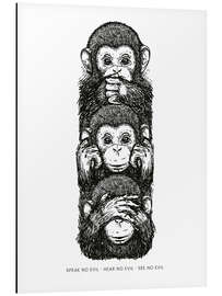 Magnettafel Speak no evil - Hear no evil - See no evil I