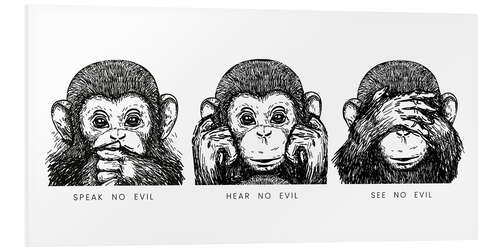 PVC-taulu Speak no evil - Hear no evil - See no evil II