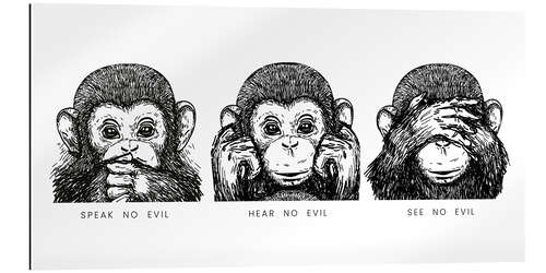 Galleriprint Speak no evil - Hear no evil - See no evil II