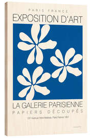 Wood print Fleurs de Matisse I