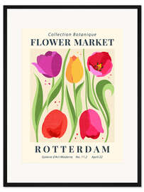 Gerahmter Kunstdruck Flower Market Rotterdam