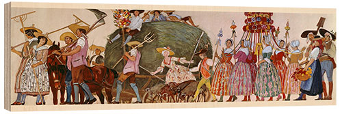 Wood print Pageant, The Hay Wagon