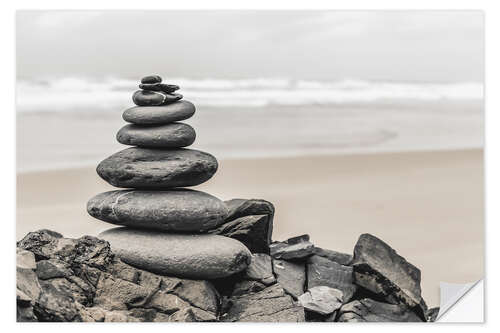 Vinilo para la pared Balanced Pebble Beach