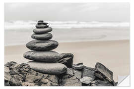 Naklejka na ścianę Balanced Pebble Beach