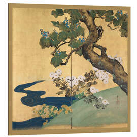 Magnettafel Paulownien und Chrysanthemen