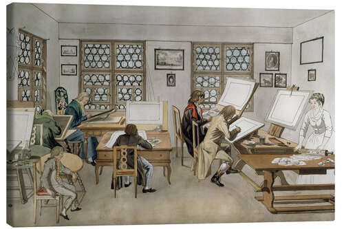 Canvas print Bartholomäus Fehr's colorist's studio in St. Gallen