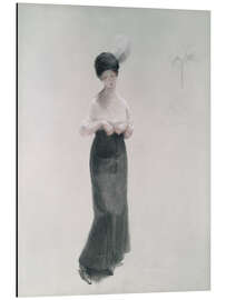 Magnettafel Junge Frau mit Hut