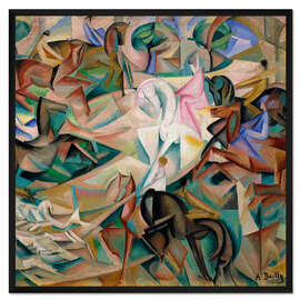 Gerahmter Kunstdruck Die Reiterfantasie der Dame in Rosa