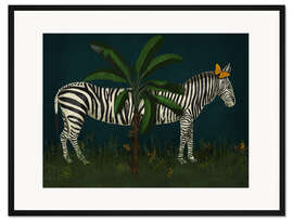 Gerahmter Kunstdruck Ein ungewöhnliches Zebra