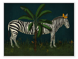 Poster Ein ungewöhnliches Zebra