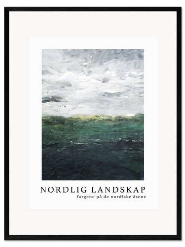 Gerahmter Kunstdruck Nordlig Landskap No 2