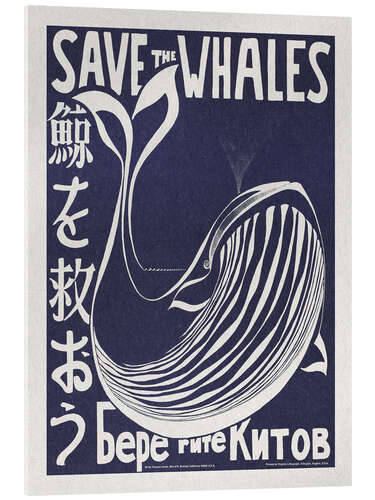 Cuadro de metacrilato Save The Whales - Vintage Advertisement