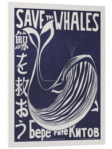 Foam board print Save The Whales - Vintage Advertisement