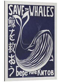 Magnettafel Save The Whales - Vintage Advertisement