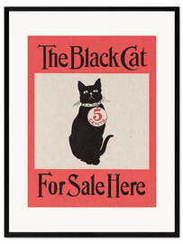 Kehystetty taidepainatus The Black Cat (For Sale Here) - Vintage Advertisement