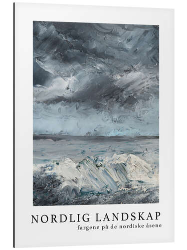 Tableau en aluminium Nordlig Landskap No 1