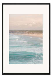 Gerahmter Kunstdruck Strand von Bordeira, Portugal