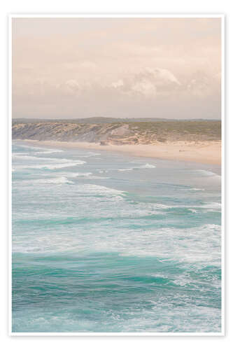 Poster Strand von Bordeira, Portugal