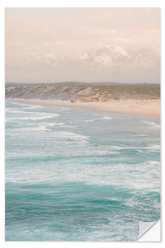 Selvklæbende plakat Bordeira's Beach, Portugal