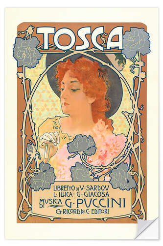 Selvklebende plakat Tosca