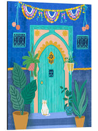 Magnettafel Blaue Tür