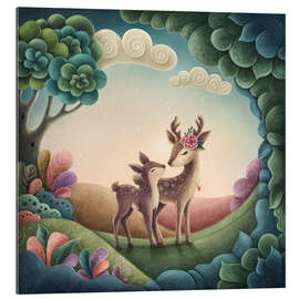 Gallery print Mother and baby deer