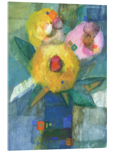 Acrylglasbild Blaue Vase
