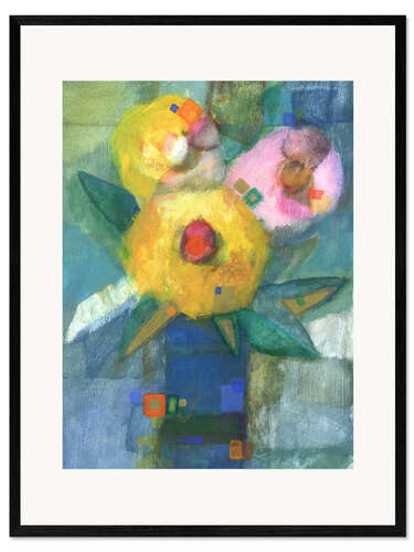 Plakat artystyczny premium w ramie Blue vase
