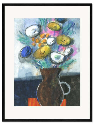 Ingelijste kunstdruk Jar with flowers