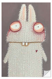 Vinilo para la pared Rabbit portrait - Lacaluna