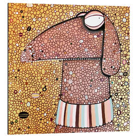 Magnettafel Adele Bloch-Bauers wütender Hund Teetje auf Gold