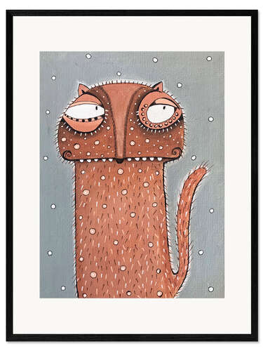 Framed art print Frietjoff's new cat Charisma